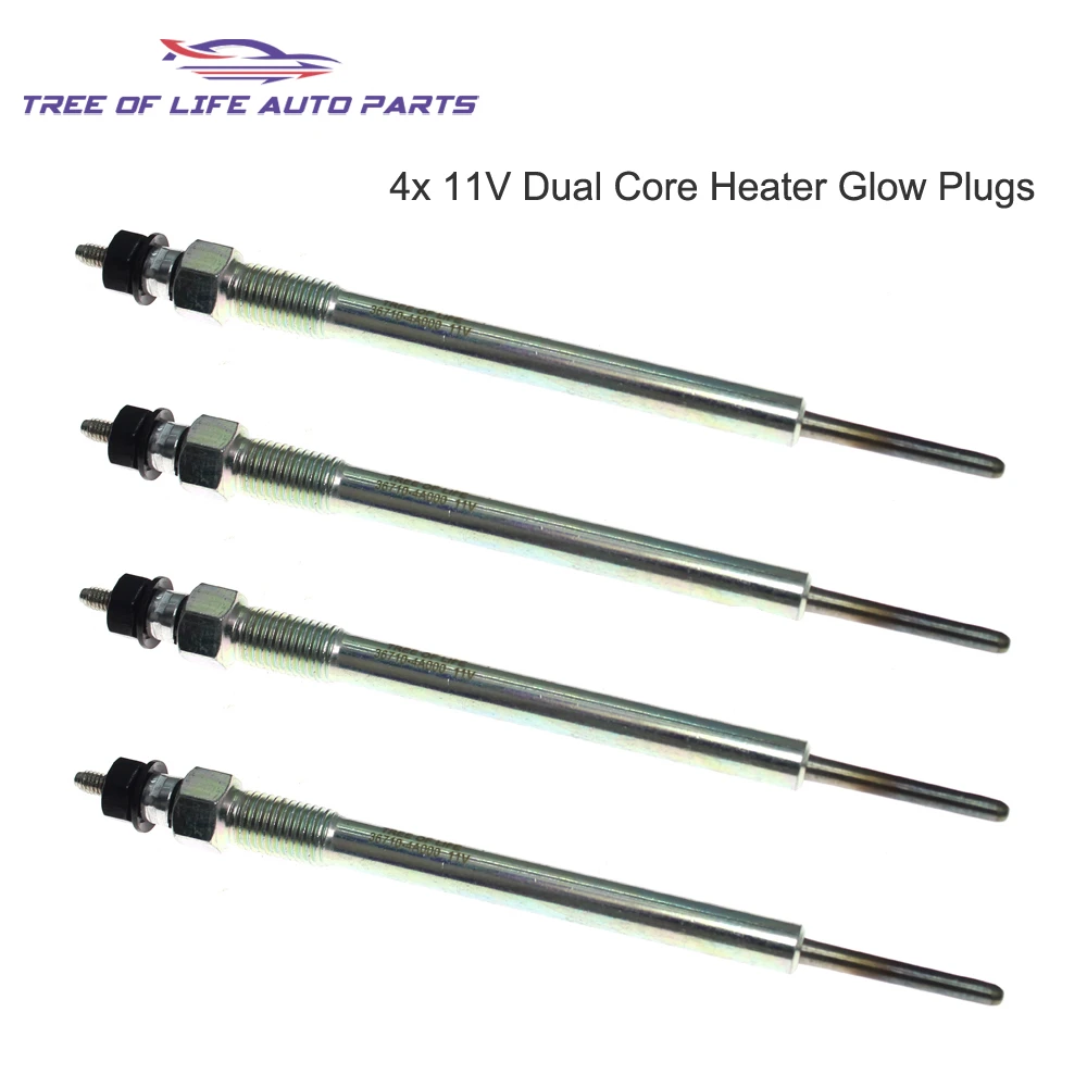 

4x новые свечи накаливания 11 В для KIA Sorento I 2.5L CRDi D4CB 2003 2004 2005 2006 2007 2008 2009 36710-4A100 36710-4A000 367104A000