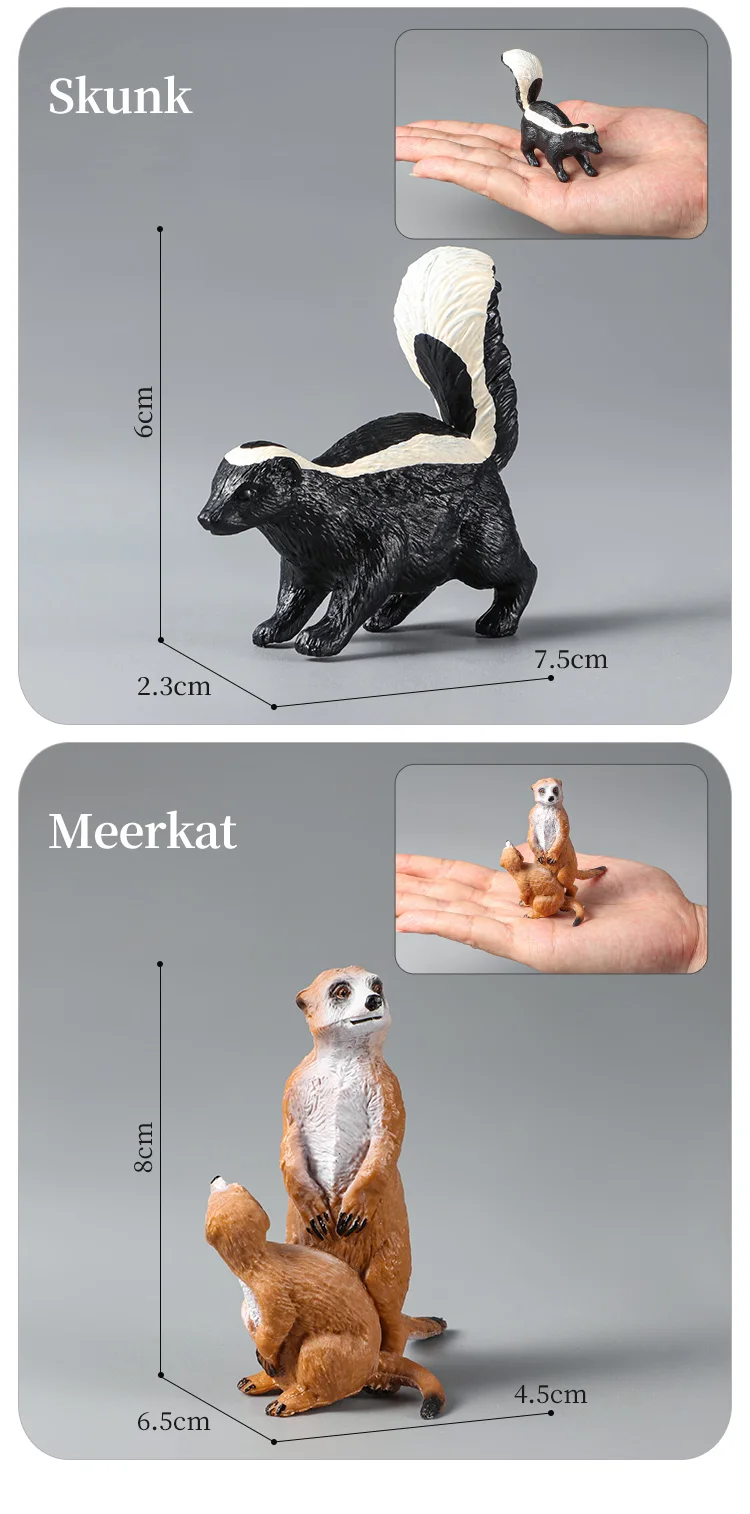 Montessori Wildtiere Modell Spielzeug Set – Löwe Elefant Antilope Actionfiguren Miniatur Zoo Figuren Pädagogisches Geschenk für Kinder – Detail 24