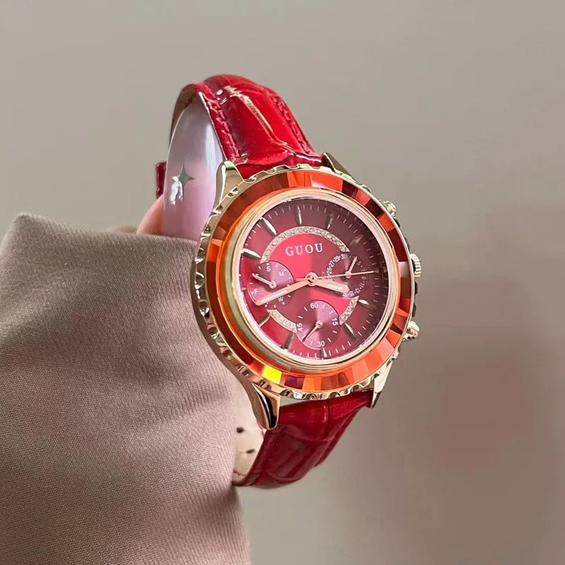 New Multi-Functional Quartz Wristwatch, A Luxurious And Fashionable Watch For Women.  A Small, Elegant Watch Suitable For Women.