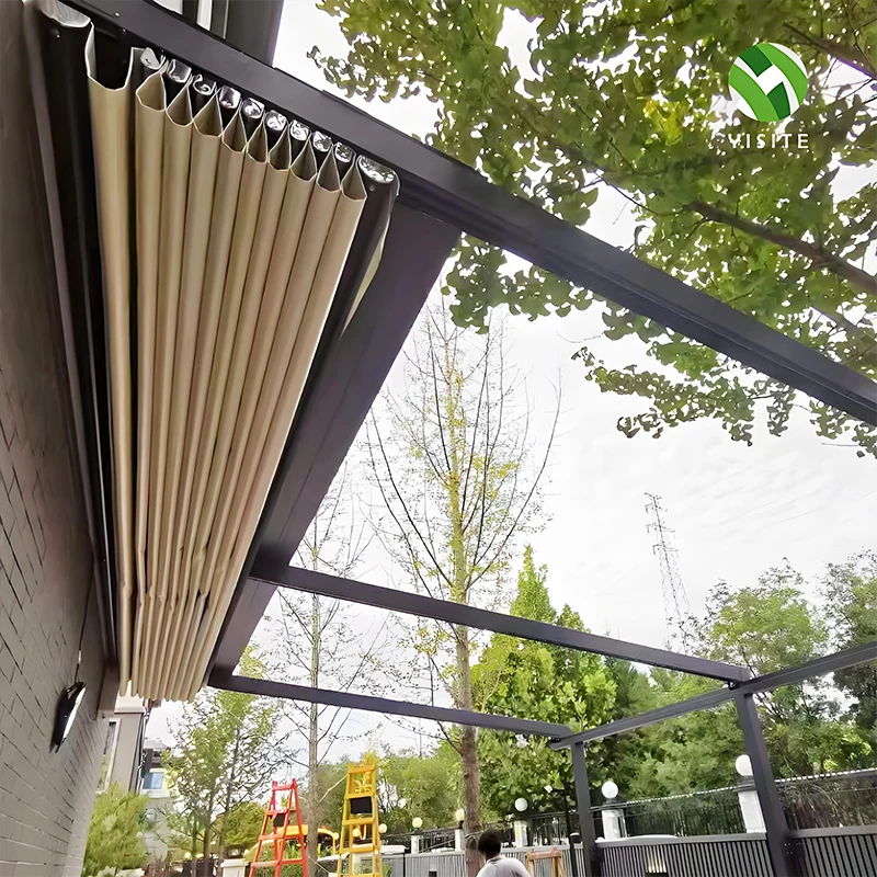 Custom Folding Canopy Source Factory Direct Sales Sunshade Heat Insulation Rainproof Telescopic Canopy