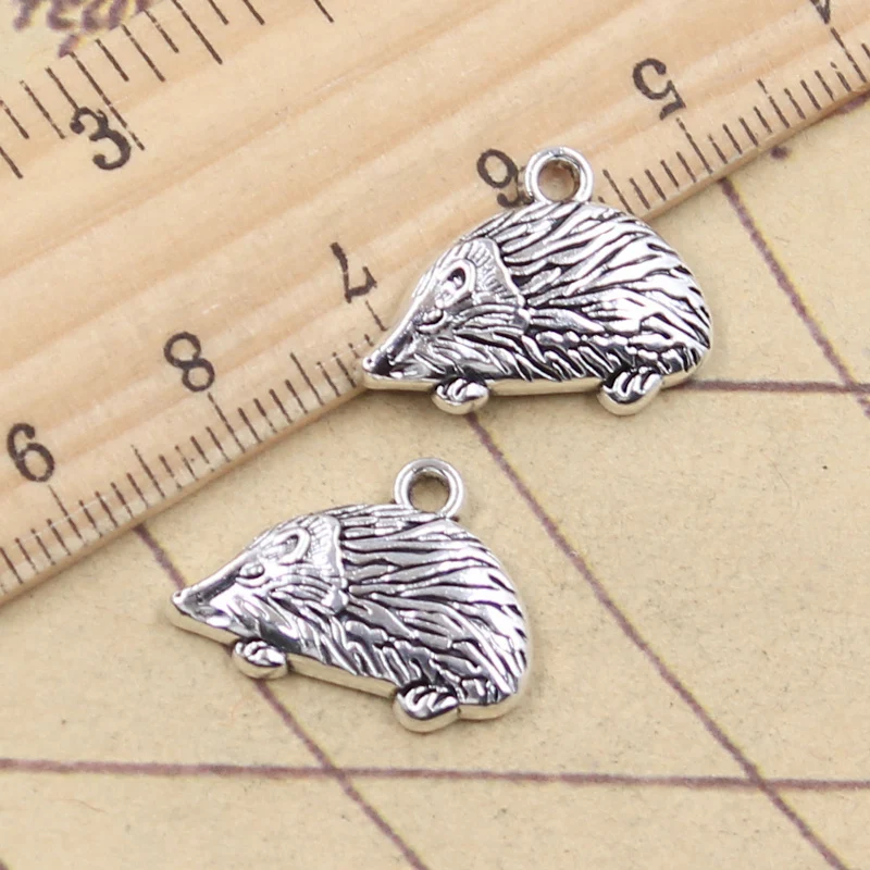 20 stücke Charms Tier Igel 15x20mm tibetische Silber Farbe Anhänger antiken Schmuck machen DIY handgemachtes Handwerk