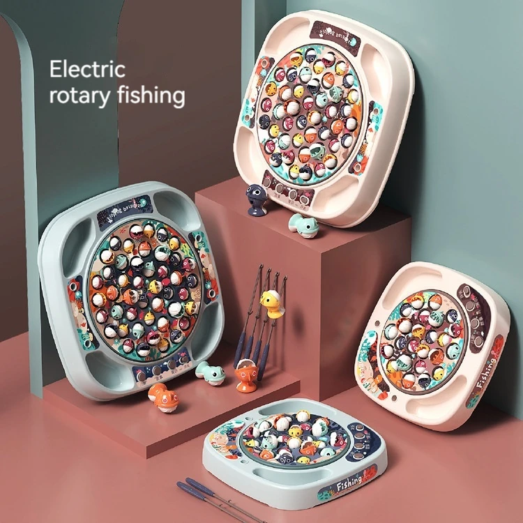 

Children's Simulation Electric Rotating Fishing Disc Set Early Learning Match Fishing Disc Parent-child Interaction Toys