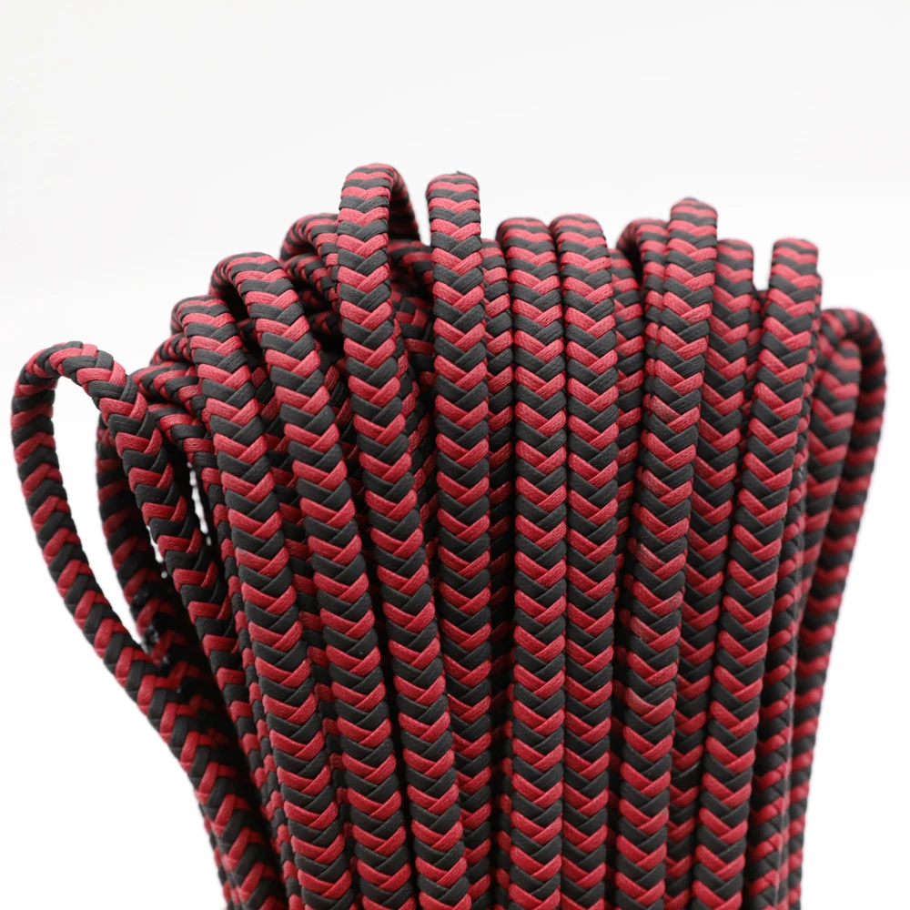 2 Meter geflochtenes Kunstlederseil 8x4mm flache PU-Lederschnur zweifarbig gewebt DIY Zubehör für die Herstellung von Halsketten und Armbändern – Detail 8