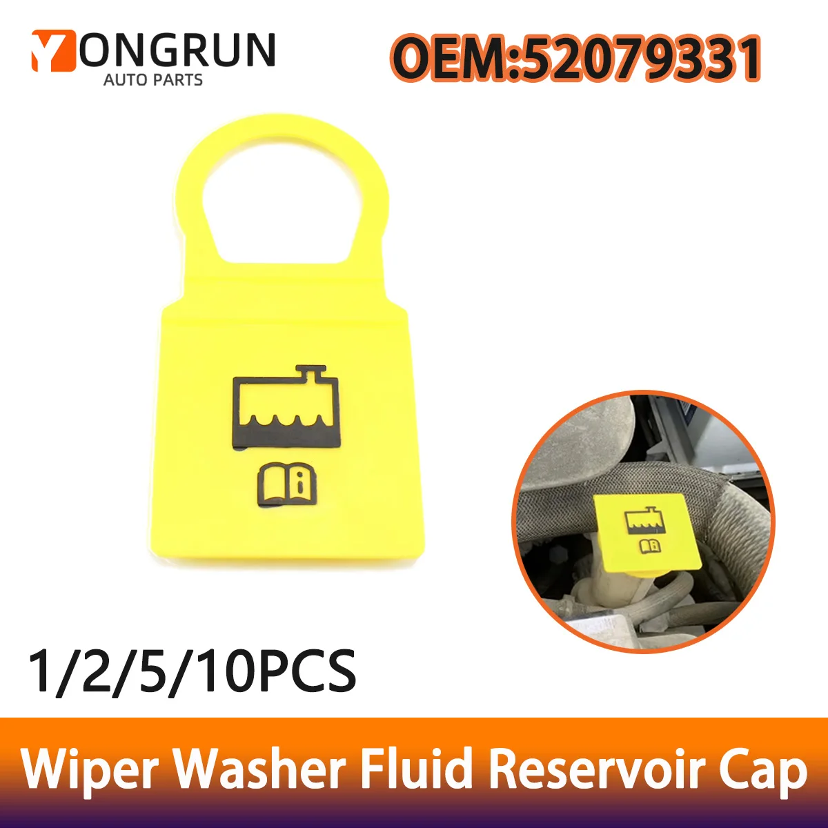 YONGRUN Coolant Reservoir Expansion Overflow Tank Radiator Cap 52079331 Suitable For Jeep Wrangler Hitch Chrysler 55111074AA