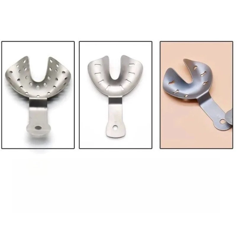 Stainless Steel Edentulous Trays Lab Instruments Lab Impression Tray Set with 3 Pairs S/M/L