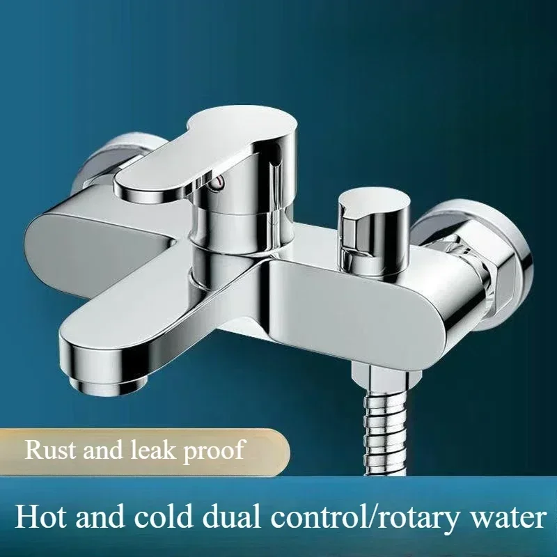 Bathroom Shower Faucet Hot and Cold Water Mixer Tap Household Multifunctional Shower Faucet with Accessory Set