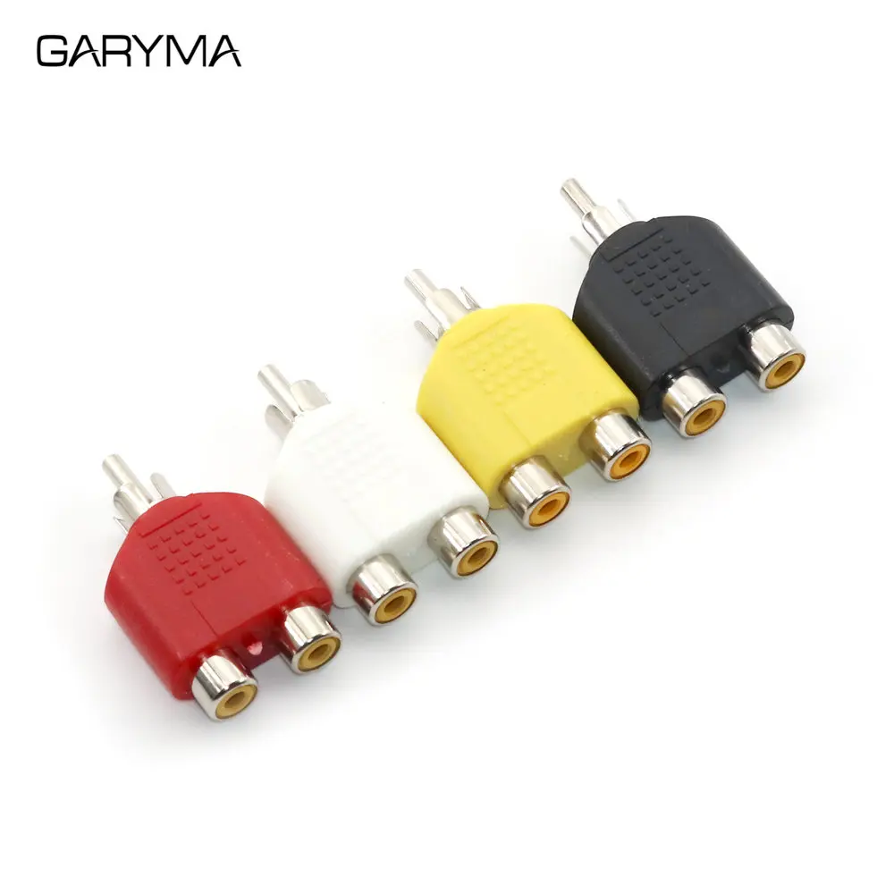 1 ذكر إلى 2 أنثى RCA Y الخائن AV الصوت والفيديو التوصيل محول AV جاك RCA التوصيل إلى محول مزدوج
