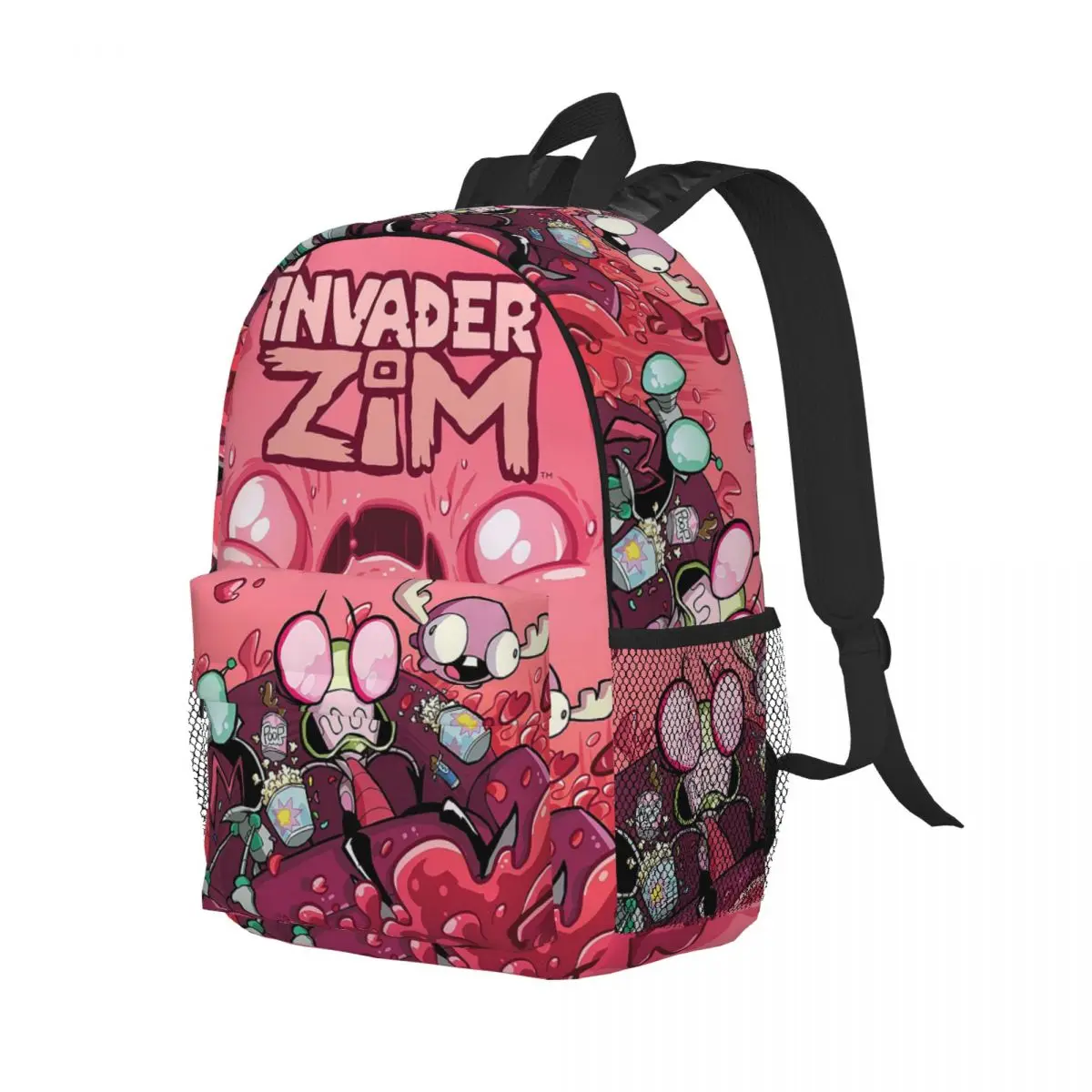 غزاة Zims أنيمي الكرتون الغريبة على ظهره طالب بنين بنات BookBag أطفال حقيبة مدرسية حقائب كتف الكمبيوتر للرجال والنساء