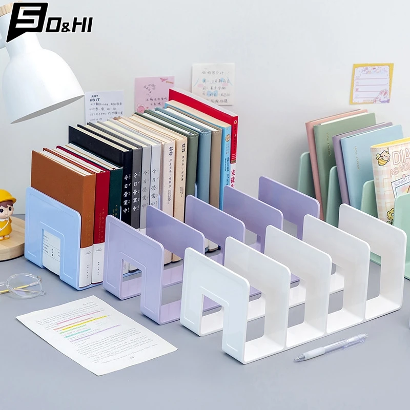 

4 Grid Multi-Purpose Bookends Book Storage Stand Organizer Holder Desk Bookshelf For Book Cd Magazine File Office Supplies