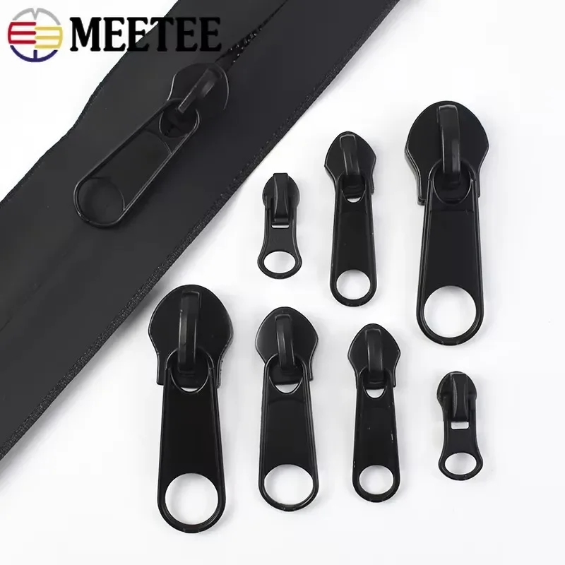 10/30Pcs Nylon Zip Slider Puller Reversed Zipper Head for Invisible Waterproof Zippers Luggage Coat DIY Sewing Accessories