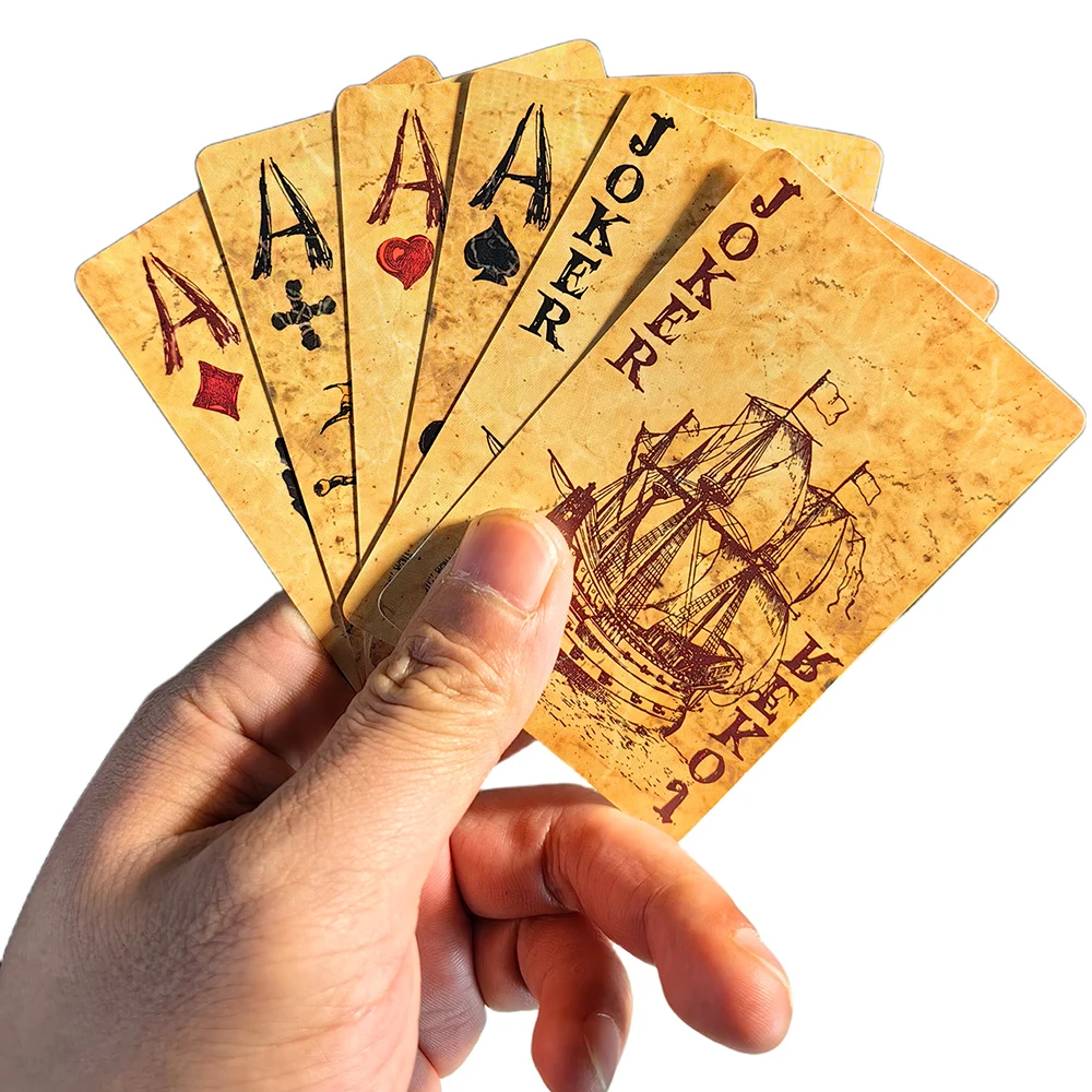 60x90mm Vintage Piraten schiff Spielkarten Piraten der Karibik-Serie Spielkarten Unterhaltung karten für Partys piele