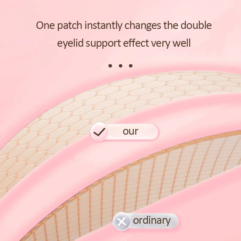 WODWOD แพทช์ตาสองชั้นจำลองธรรมชาติที่มองไม่เห็น ตาบวม ตาเดียว ขยายทั้งสองตา