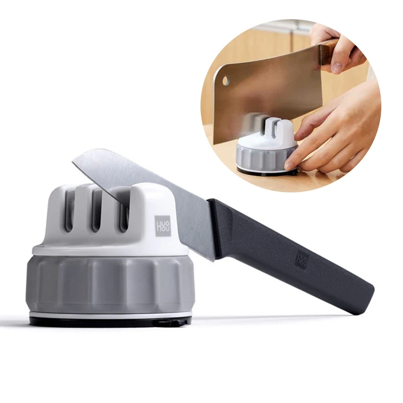  Huohou Mini Knife Sharpener Sharpening Stone Super Suction Kitchen Grindstone Tool Whetstone for Kitchen Accessories