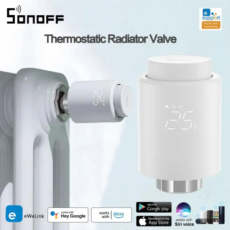 

SONOFF Zigbee Smart Home Thermostat Temperature Heater Radiator Valve Programmable TRV Thermostatic Head Support Google Alexa