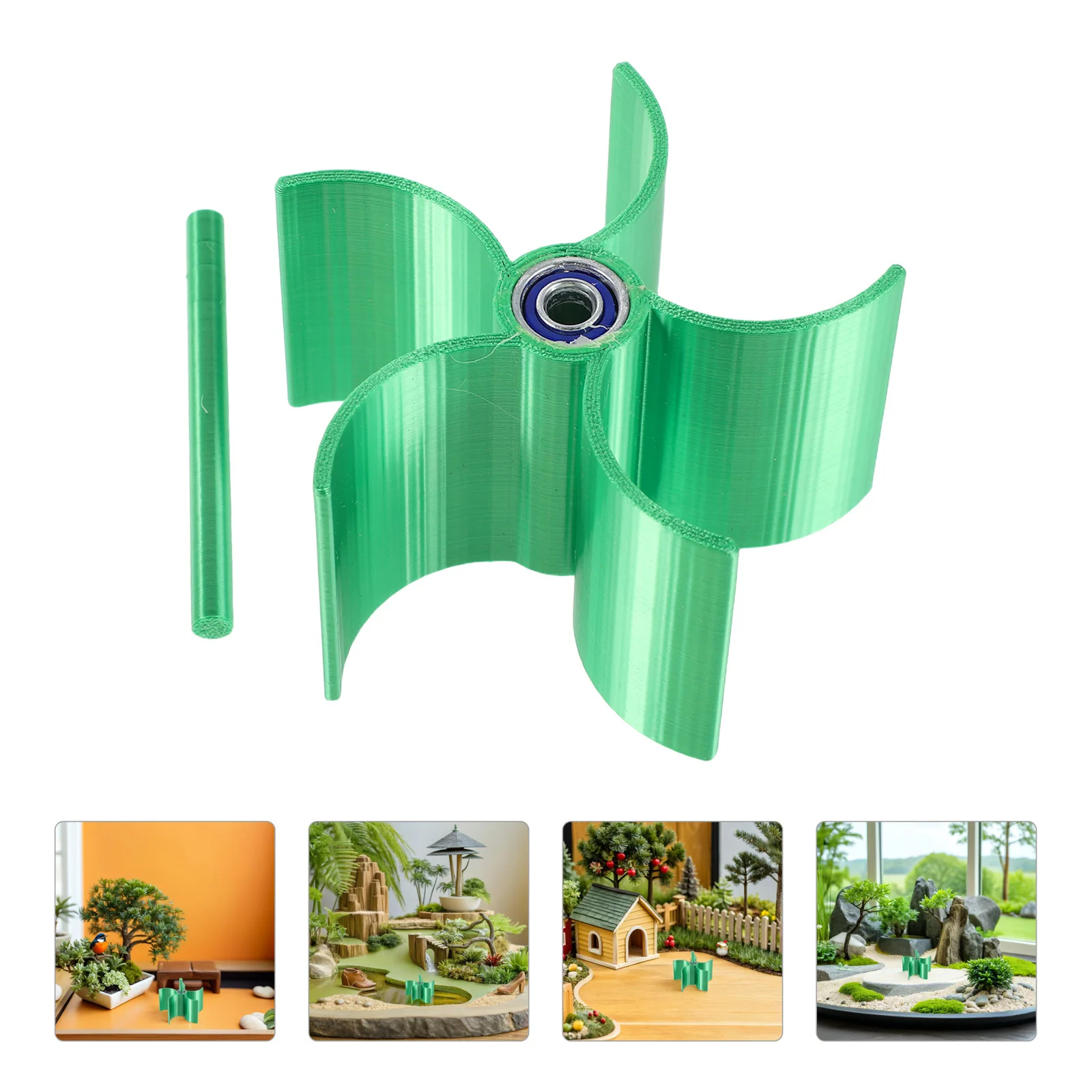 

Small Rockery Fountain Resin Water Wheel Decor For Aquarium Fish Tank Tabletop Artificial Flowing Stone Rotating Ornament Mini