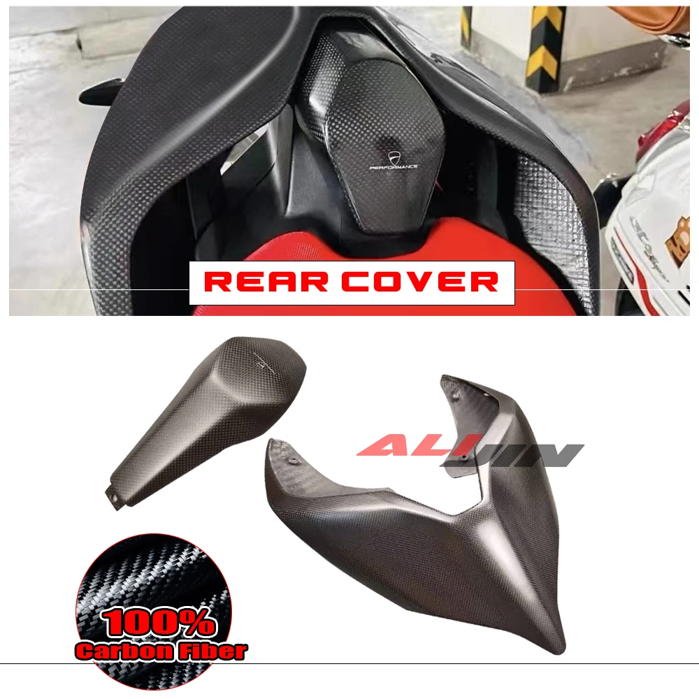 

Motorcycle Real Carbon Fiber Tail Section Rear Seat Cover For Ducati Panigale V4 V4S V4R Streetfighter V4 V2 Rear Hump Cowl Cap