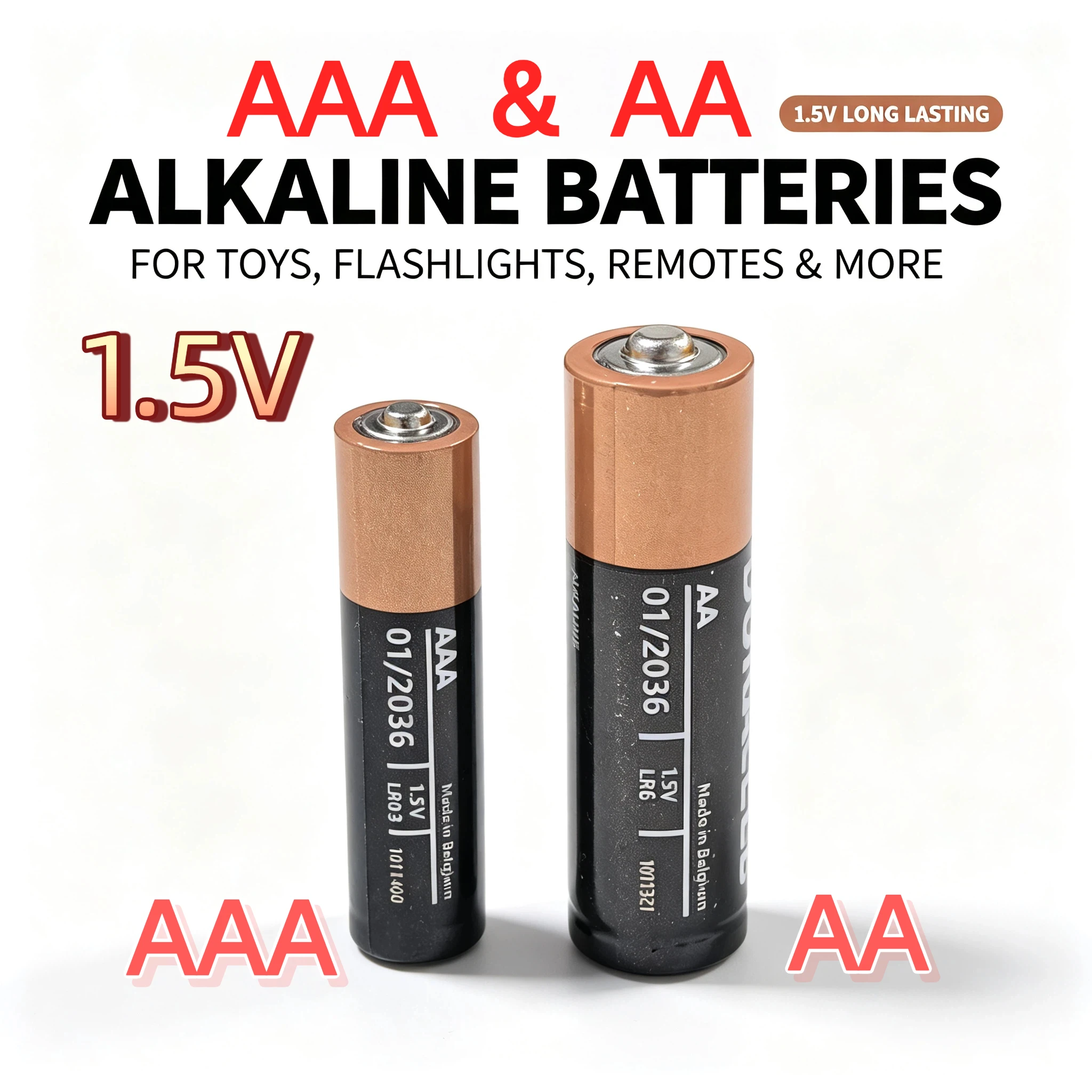 1.5V AA + AAA  Alkaline Battery Replacement Batteries for Torch Toy Clock MP3 Player Remote Control Household Electronic Devices