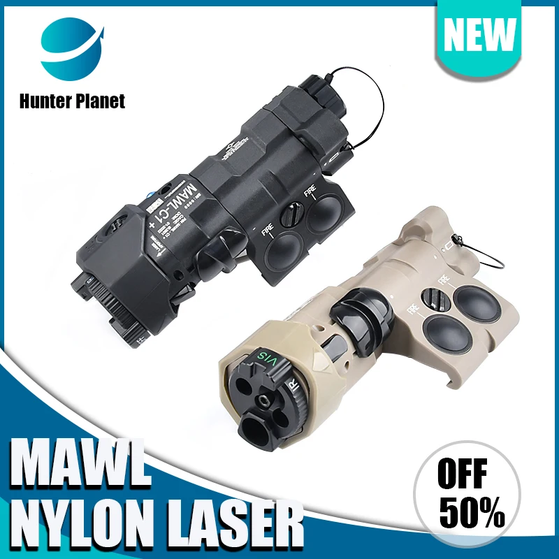 

Wadsn New Upgraded Nylon MAWL-C1 Tactical Airsoft CNC LED Aiming MAWL Red Dot Green Blue Hunting Weapon Lights IR Laser