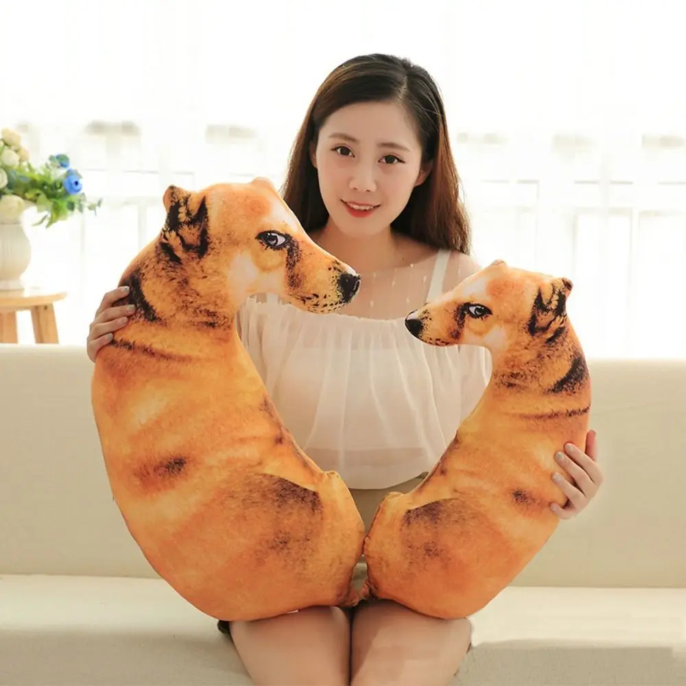 

Cute 3D Lifelike Animal Throw Pillow Plush Soft Dog Pillow Creative Cushion Home