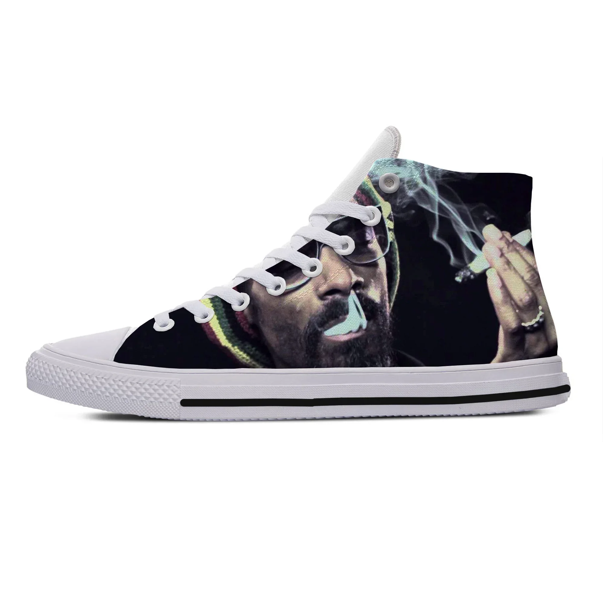 Rared Singer Snoop Dogg Chaussures en toile pour hommes et femmes, Chaussures de planche hautes, Chaussures légères, Respirantes, Confortables, Mode d'été, Nouveau