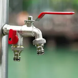 Кран для сада TMOK 1/2x 3/4x 3/4 с двойной головкой, 1 вход, 2 выхода, латунный кран с двойной соской, настенный кран для воды