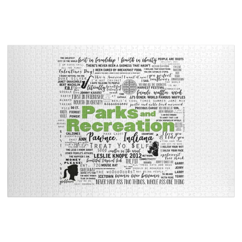 Parks and Recreations Memorable Quotes Jigsaw Puzzle Photo Custom Customizable Gift Personalised Name Puzzle