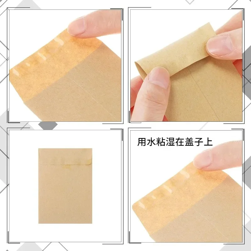 50pcs Envelopes Kraft Black for Cash Banknote Small Change Storage Packaging Sealed Bag Business Document Wedding Invitations