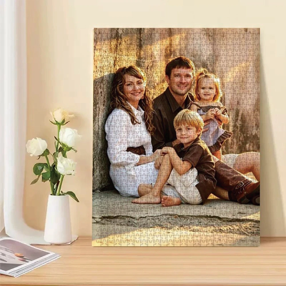 35/300/500/1000pcs Personalized Custom Photo Puzzle Family Photos Customize Jigsaw Puzzle For CouplesCouples Family Christmas