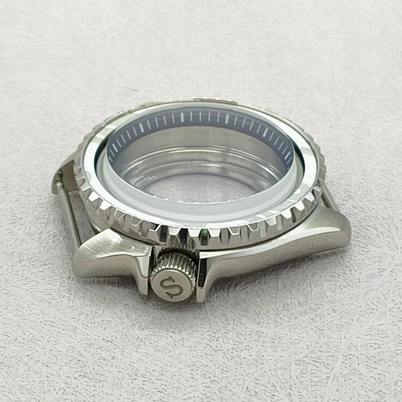 42 มม.NH35 กรณีโดมแก้วคริสตัลแซฟไฟร์เหมาะกับ NH35 NH36 NH38 4R การเคลื่อนไหวโปร่งใสปกหลัง SKX007 ผู้ชายนาฬิกากรณี