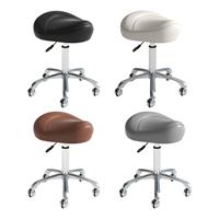 Saddle Stool Ergonomic with Wheels Small Office Chair Adjustable Rolling Chair for Step Stool Barbershop Salon Home Garage Stool