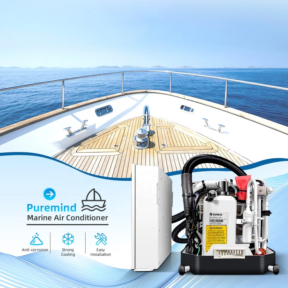 Gree Marine Water Cooling System Compact Low Noise 12000Btu-24000Btu Refrigeration Heating