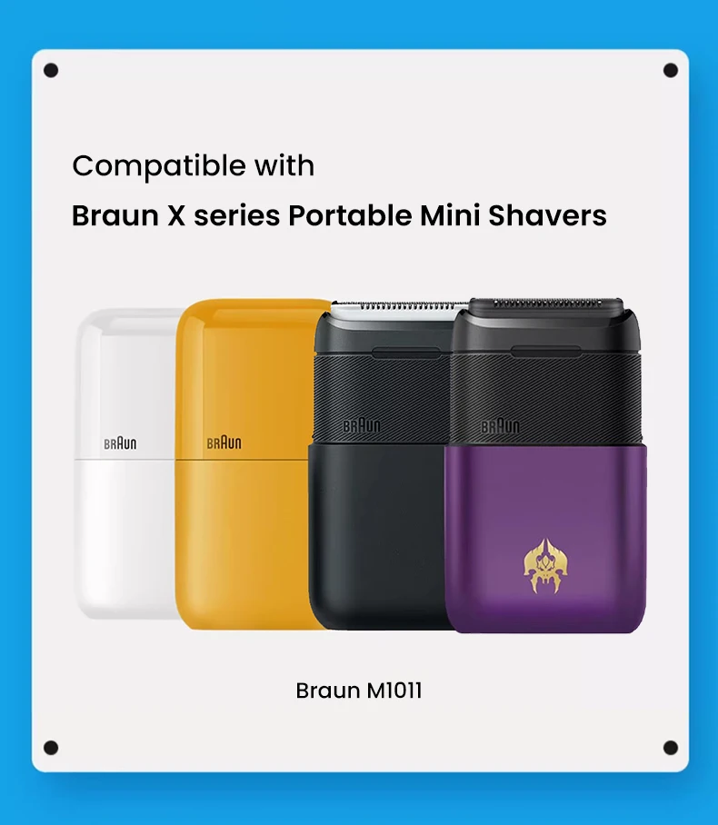 Braun 20MB Shaver Head Compatible with X series M1011 Mini Shavers Compatible with: Braun X series M1011/1102 mini shavers ﻿ ﻿