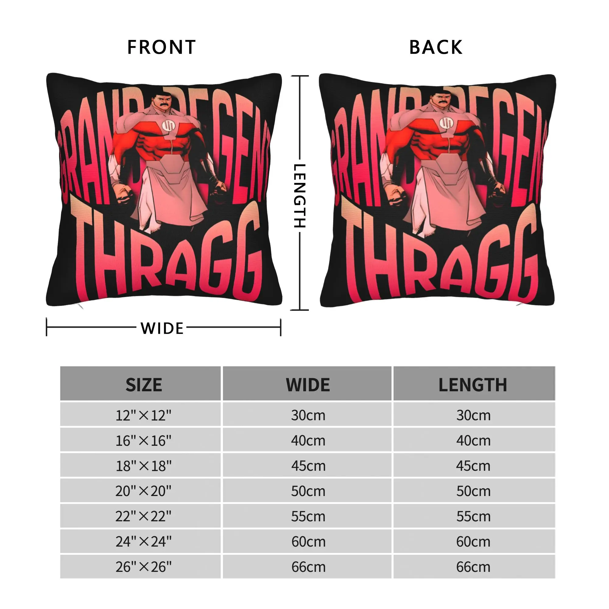 Grand Egent Invincible Pillow Cover  Novelty Pillow Case For Chair Sofa Home Decor Soft Pillowcases Birthday Present