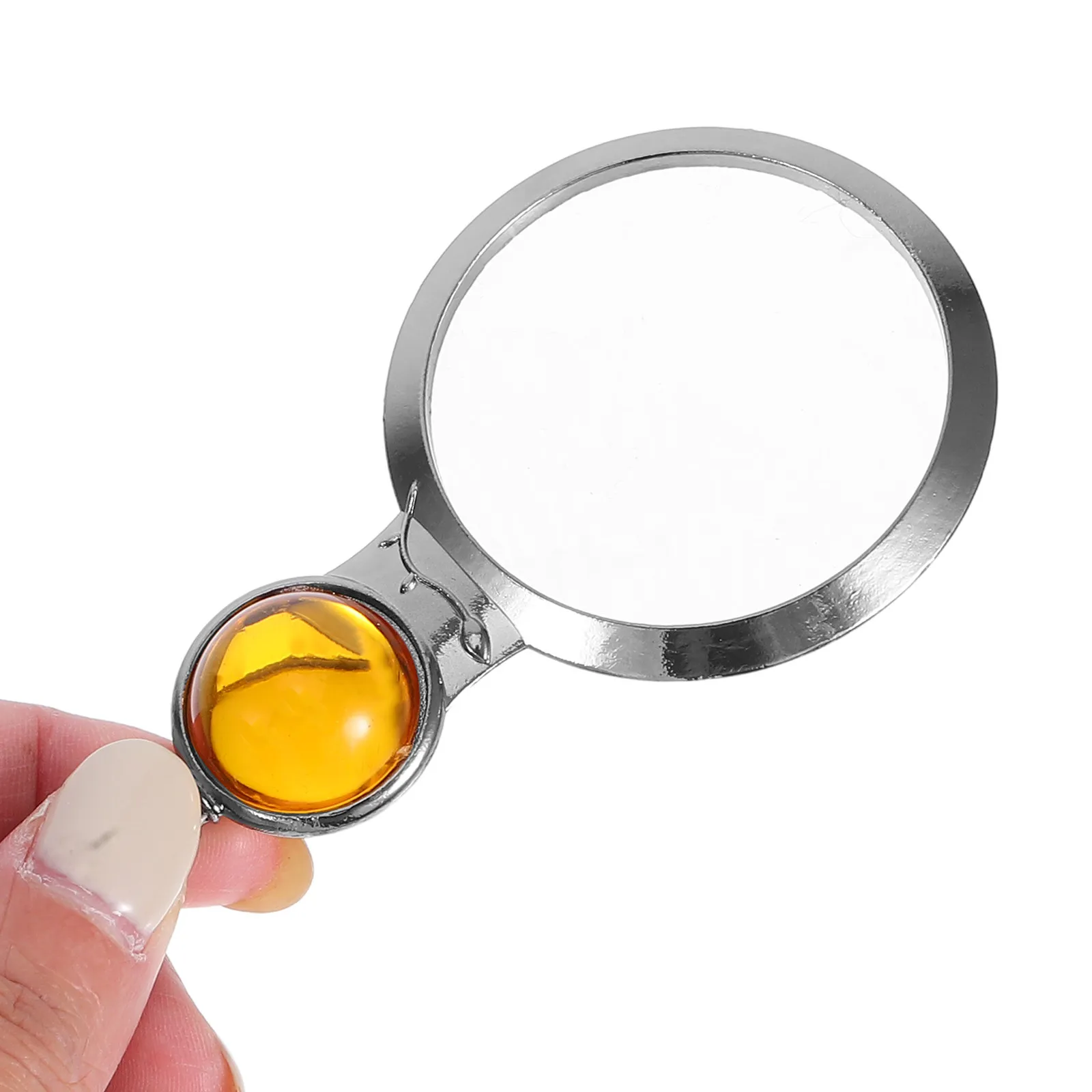 Magnifier Pendant Necklace 8X Vintage Magnification Lens Necklace Book Reading Loupe Portable Jewelry Sweaters Chain Accessory