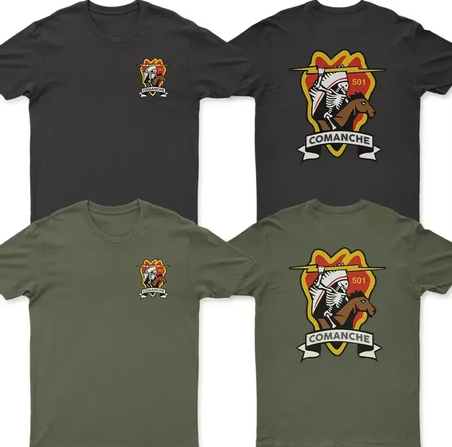 Comanche 501st Airborne Arctic Paratrooper Ranger T Shirt Short Sleeve Casual 100% Cotton O-Neck Summer Mens T-shirt Size S-3XL