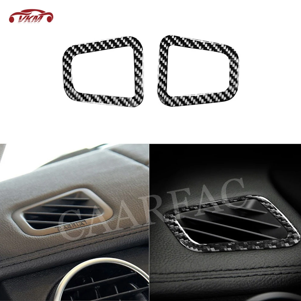 

Carbon Fiber Car Front Dashboard AC Outlet Vent Trim Frame Cover Modified Stickers For Land Rover Discovery 4 LR4 2010-2016