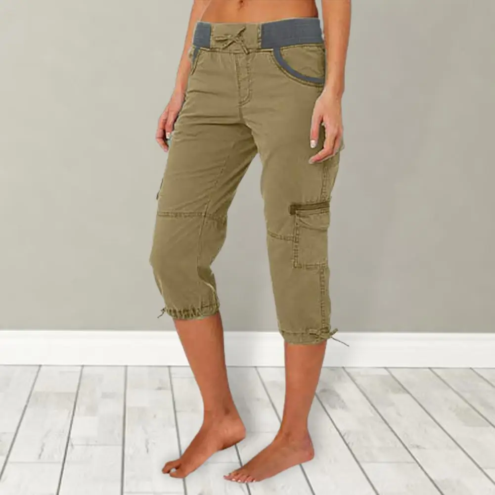 

Women's Relaxed fit Cargo Pant Paper Bag High Waist Pencil Cropped Pant Slim Fit Casual Trouser Long Pants Pockets 2024