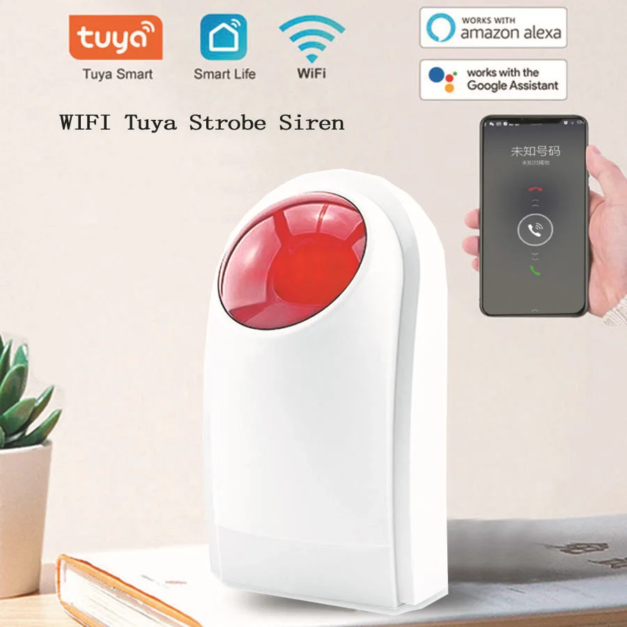 

WIFI Tuya Strobe Siren graffiti wireless sound and light siren can be connected to wireless door magnetic infrared smoke