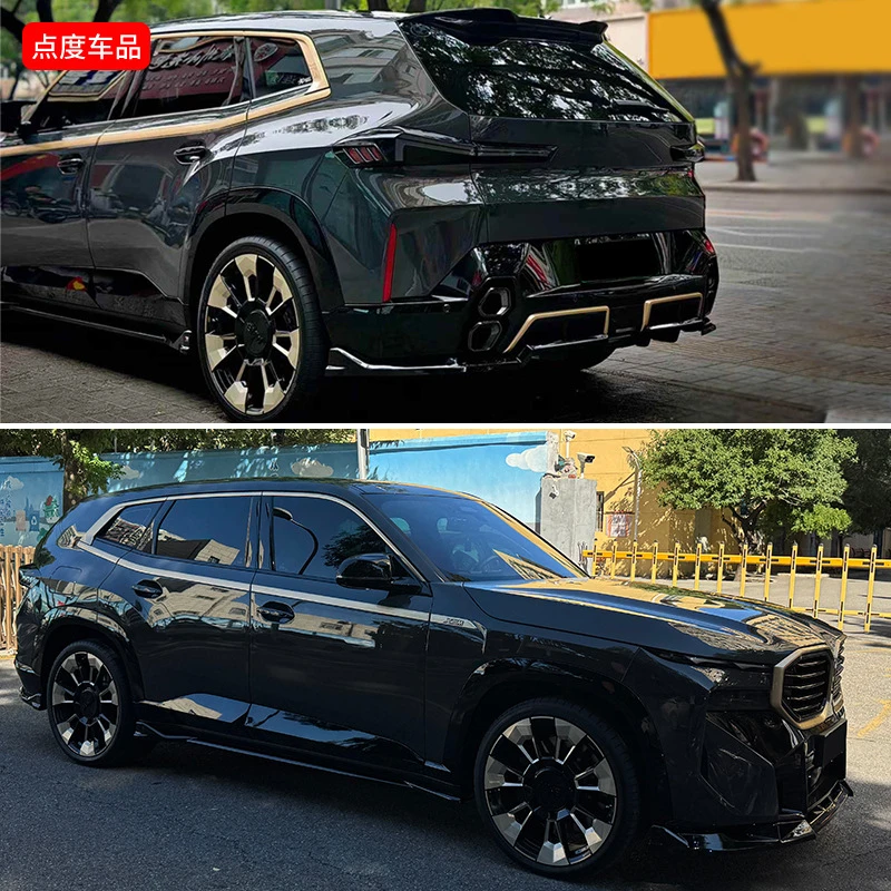 

Suitable for 23-24 BMW XM upgraded M model, glossy black front , rear lip, roof spoiler, side markers, true carbon fiber body