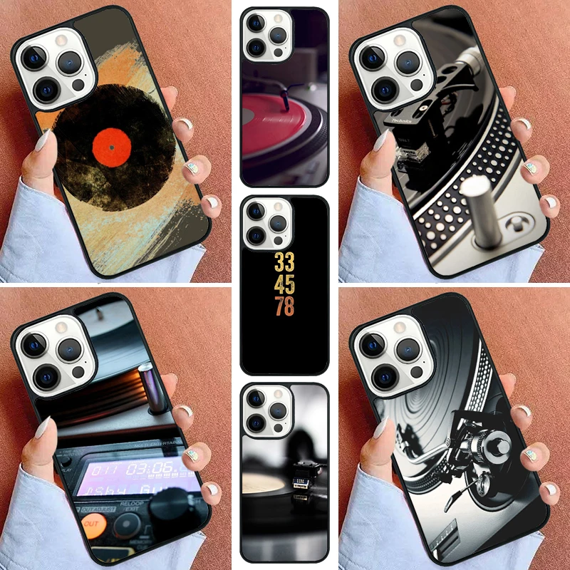 Vinyl DJ Record Art Phone Case For iPhone 11 12 13 14 15 16 Pro Max Mini Cover For iPhone Max 5 6 7 8 Plus Coque Shell