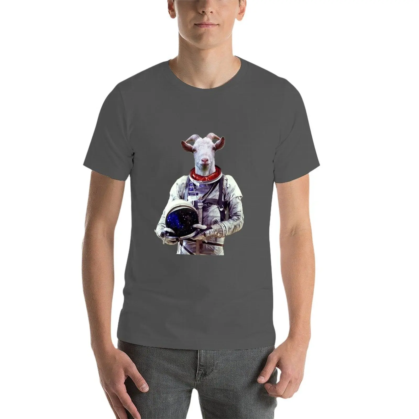 New Goat Astronaut In Space T-Shirt cute clothes custom t shirts men clothes