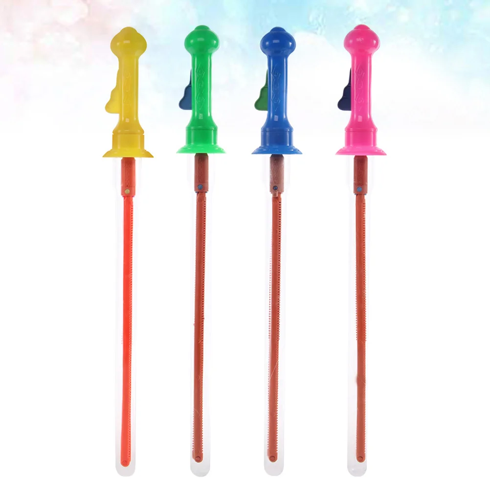 4 szt. Miecze do robienia baniek mydlanych dla dzieci, wysokiej jakości plastikowe różdżki do baniek, duże kolorowe banie, zabawa na imprezy na zewnątrz i wewnątrz