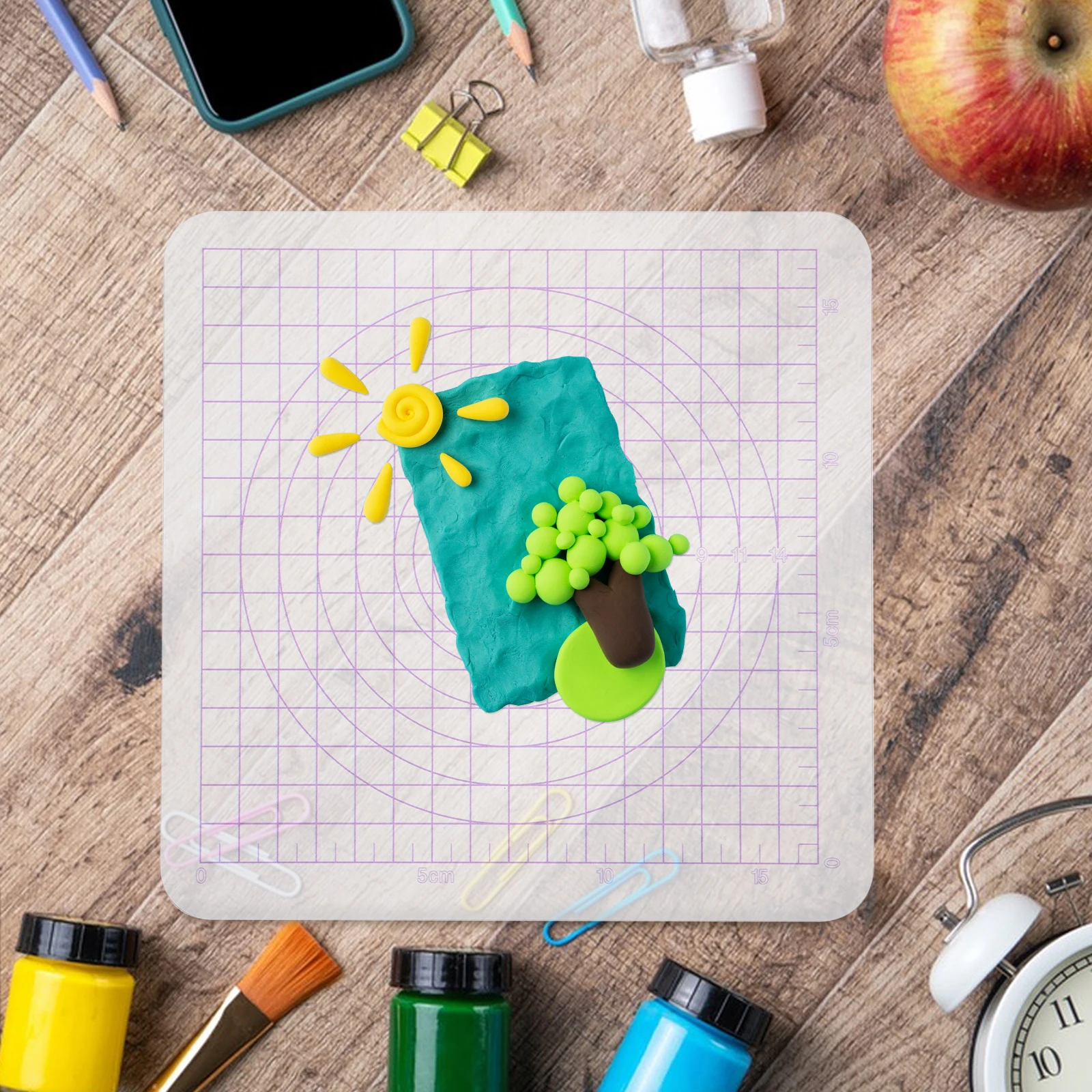 

Diy Rolling Board Transparent Square Acrylic Plate For Polymer Crafting Smooth Non-Stick Surface Portable Clay Sculpting