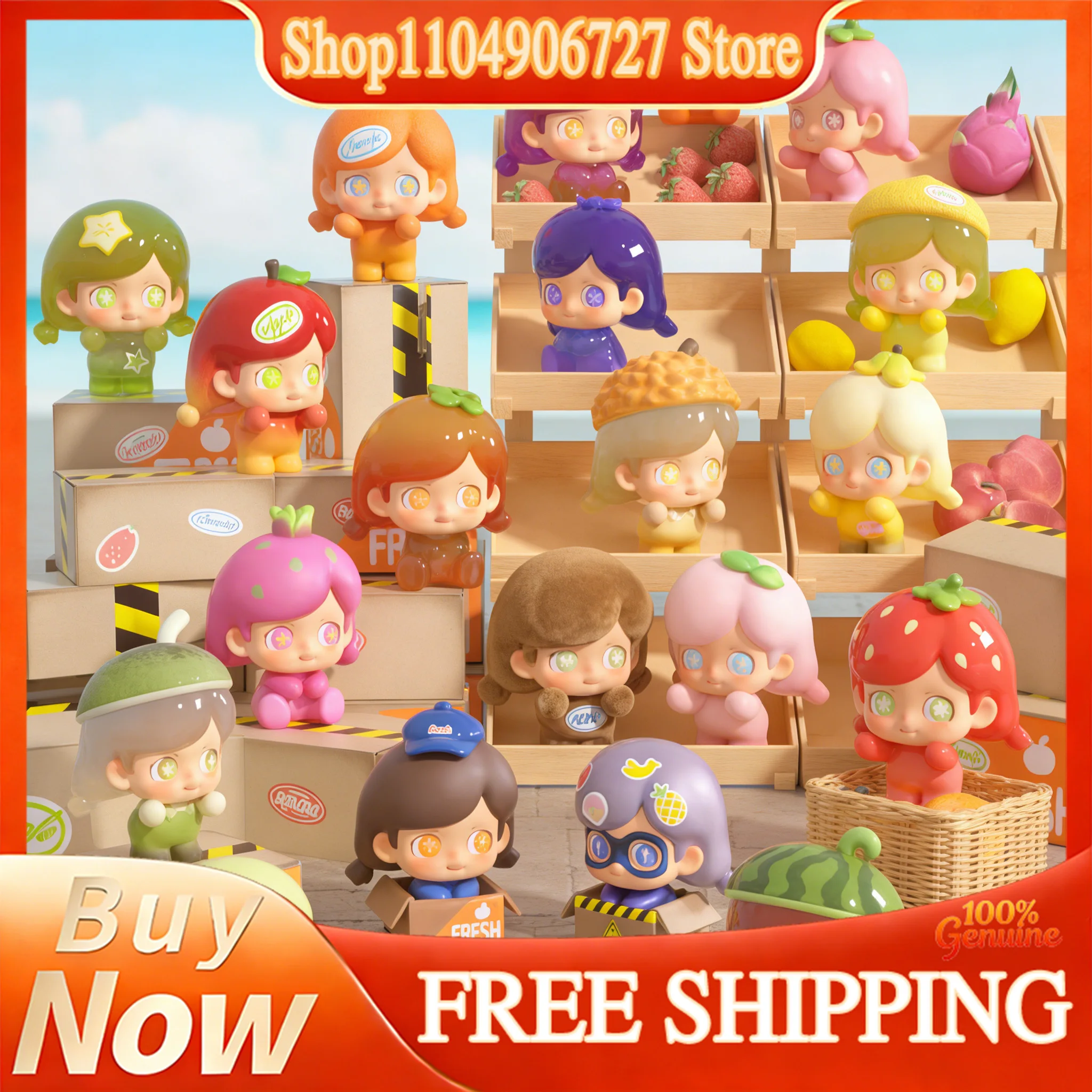 

KOKOSA Fruit Assassin Series Fluffy Mini Blind Box Figures Cute Desktop Ornaments Collectible Toys Surprise Gift Mengli Collecti