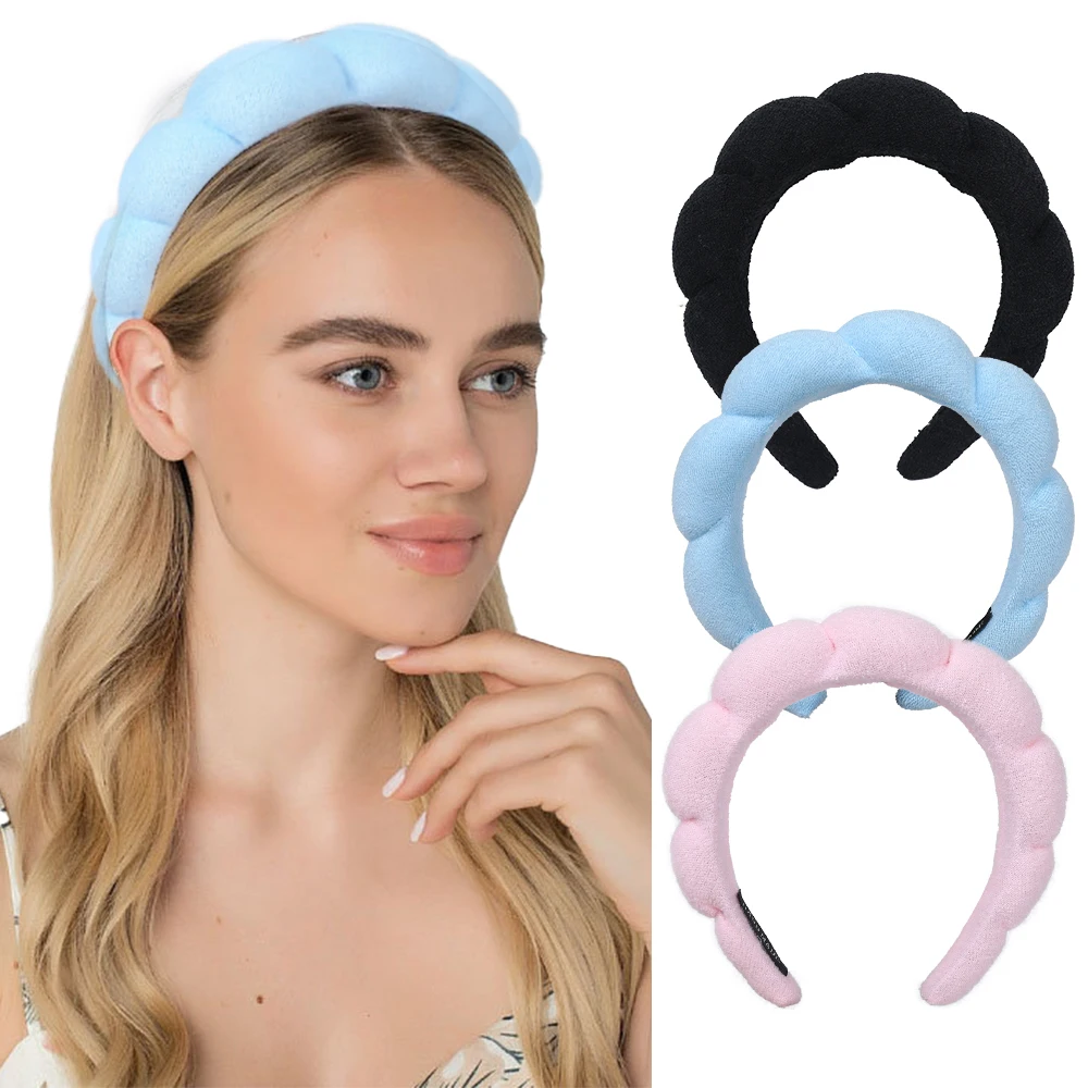 AliLeader Solid Color Hair Hoops Girls Makeup Styling Tools Lovely Toothless Hair Hoop Bands For Women'S Spa Makeup Washing Face