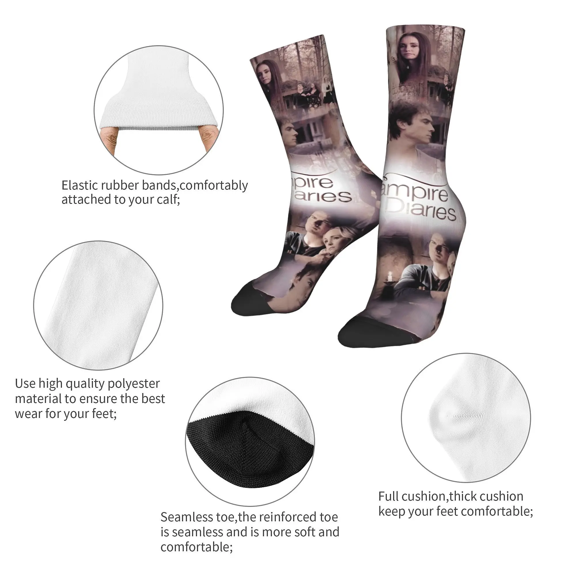 The Vampire Diaries movie Gift Socks Product for Men Cozy Dress Socks