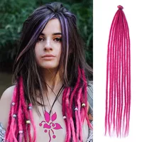 10 Raíces/paquete, Extensiones de rastas sintéticas hechas a mano de 24 pulgadas, estilo reggae y hip-hop para mujeres, para fiestas y festivales de moda.