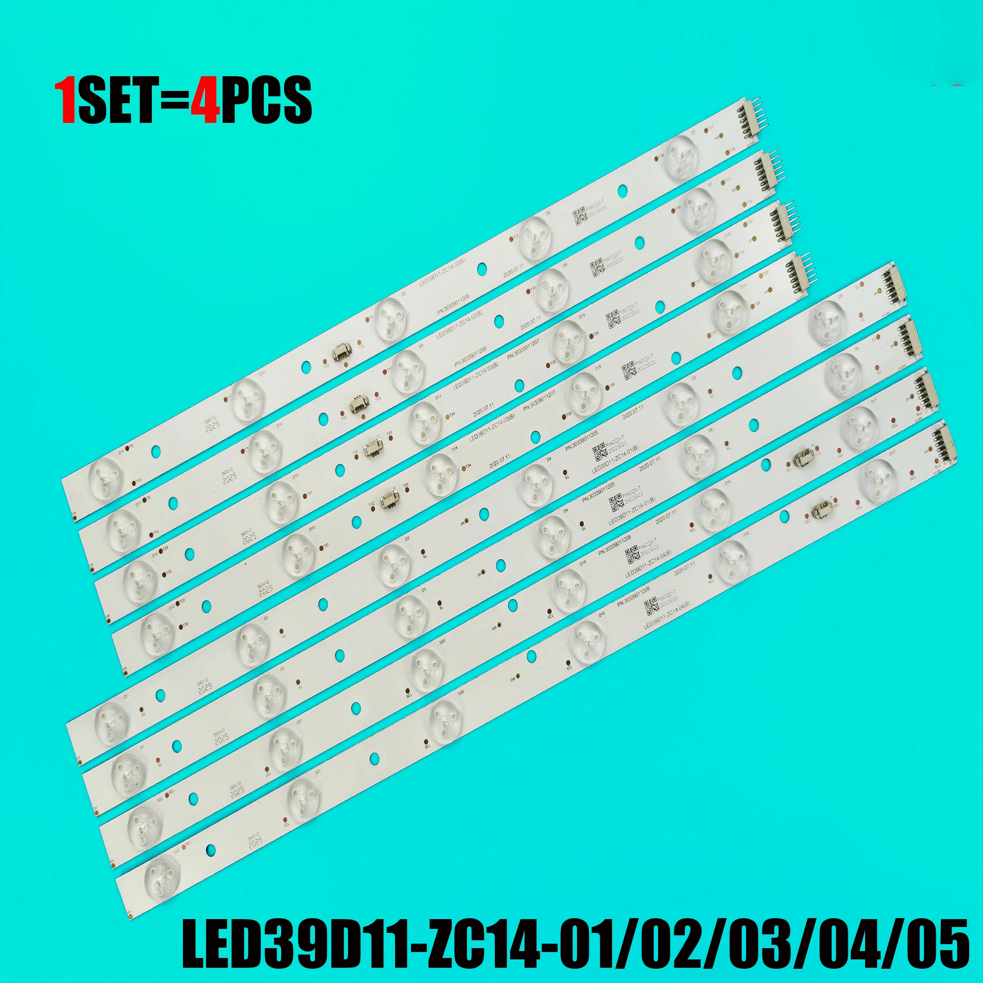 

8 pcs LED Backlight strip for LT-39M640 LE39PUV3 39DU3000 MTV-4029LTA2 LED39D11-ZC14-05/02/03/04/01 30339011206 30339011208