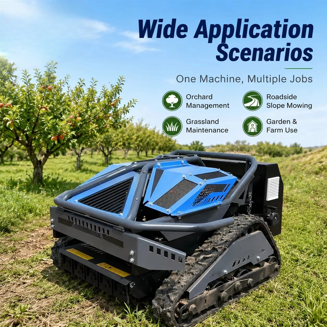 Self Propelled Lawn Mower 21 Inch Gas Power 3 in 1 Bagging Side Discharge for Yard Garden Customized