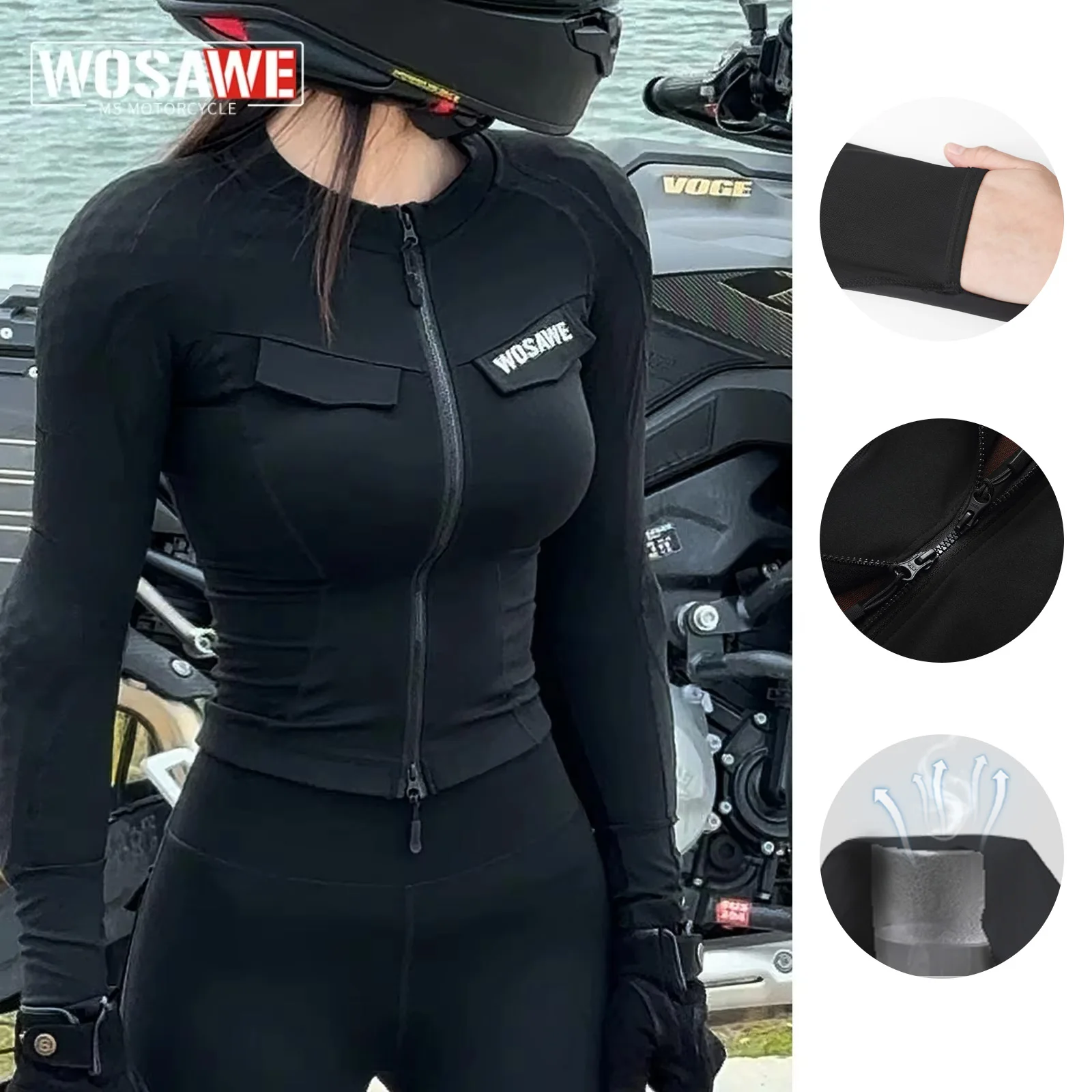 

WOSAWE Motorcycle Jacket Reflective Breathable Motorbike Jackets Summer Motorcycle Women Mesh Outdoor Sport Motocross Jacket